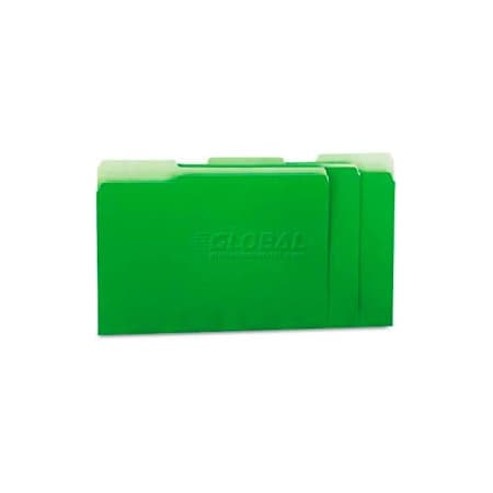 Universal Universal Recycled Interior File Folders, 1/3 Cut Top Tab, Letter, Green, 100/Box UNV12302***